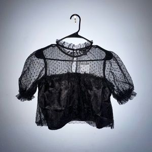 Black lace top